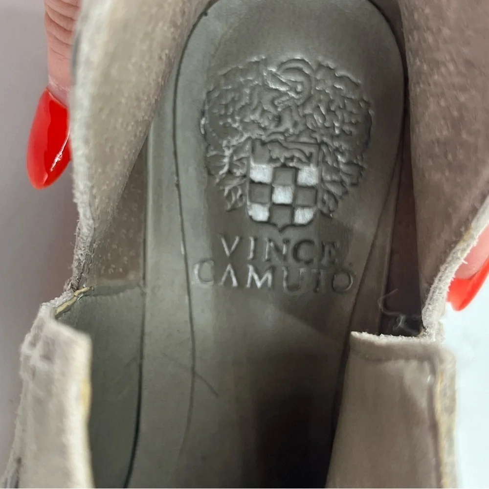 Vince Camuto Gray Suede Presita Ankle Booties Western Size 8 or 38.5 - Picture 8 of 10